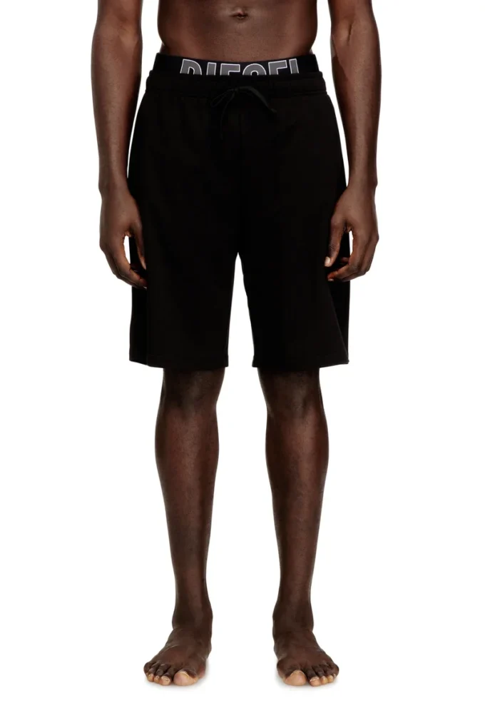 devin-d-pop Cotton lounge shorts with Diesel logo