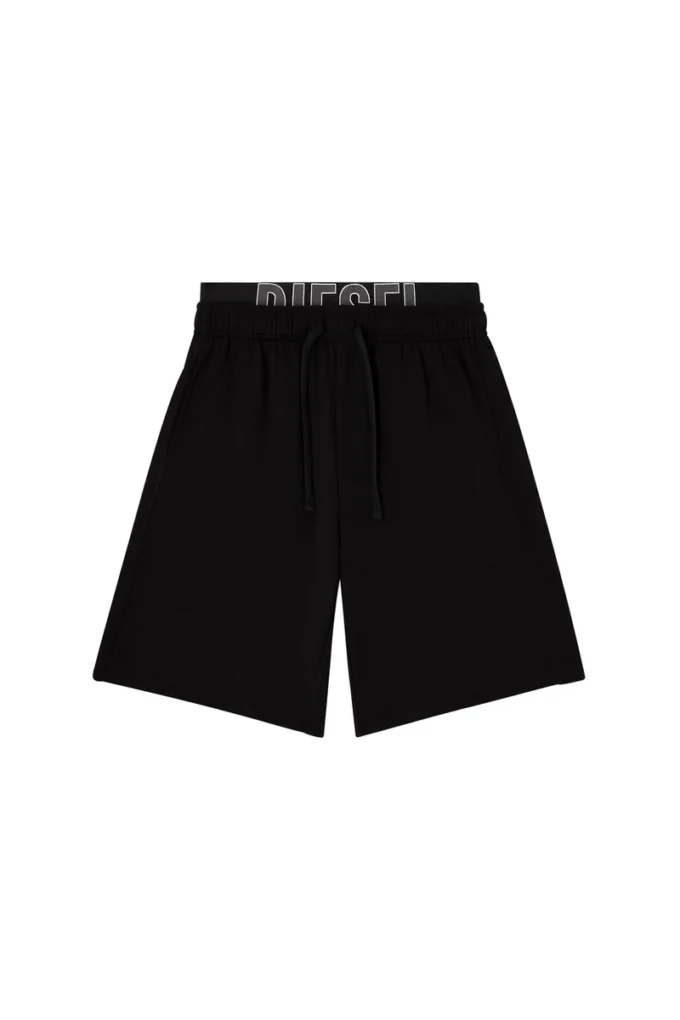 devin-d-pop Cotton lounge shorts with Diesel logo