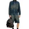 diesel day pak’r Backpack in destroyed denim and CORDURA®