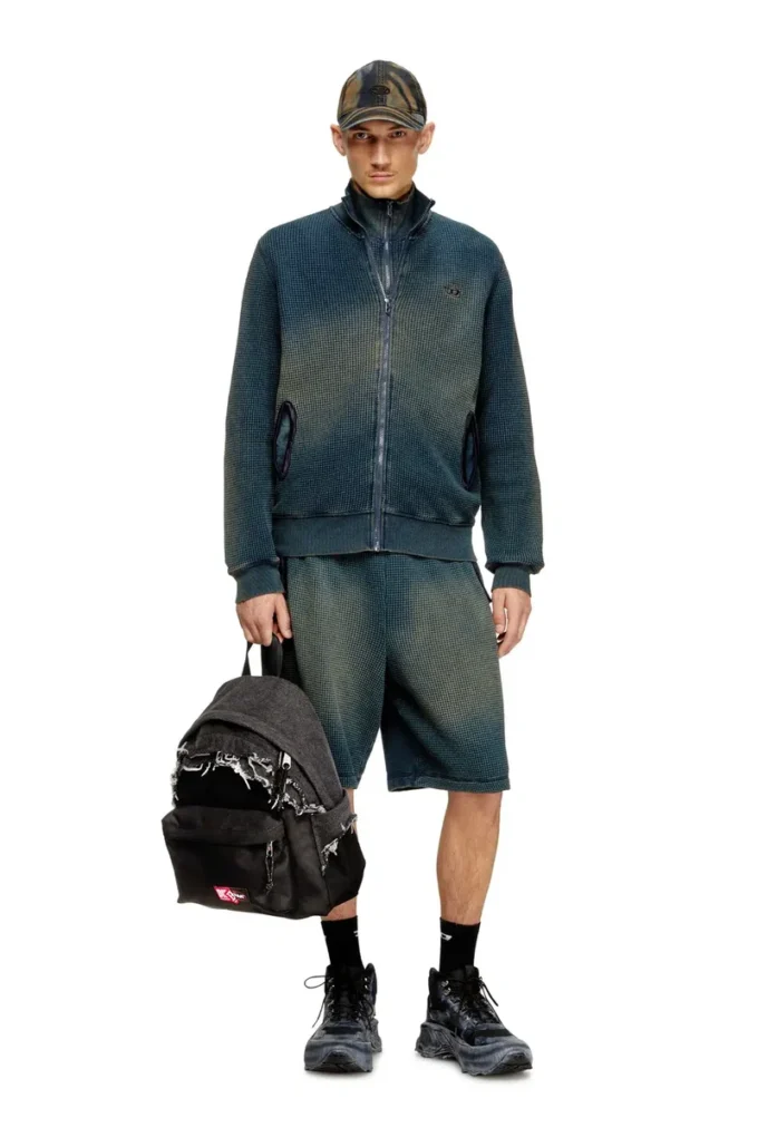 diesel day pak’r Backpack in destroyed denim and CORDURA®