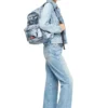 diesel day pak’r Backpack in trompe l’oeil denim
