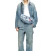 diesel shoulder bag Multipocket bag in trompe l’oeil denim