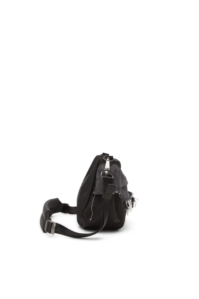 diesel shoulder bag Shoulder bag in destroyed denim and CORDURA®
