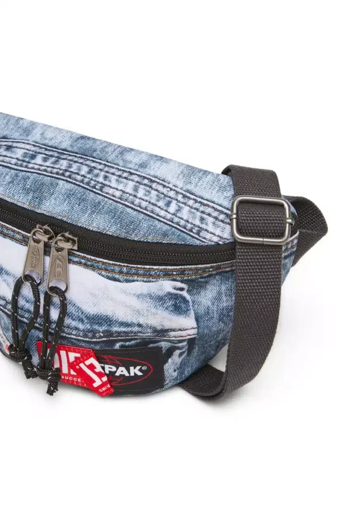 diesel springer Belt bag in trompe l’oeil denim