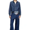 diesel springer Belt bag in trompe l’oeil denim