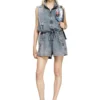 diesel springer Belt bag in trompe l’oeil denim