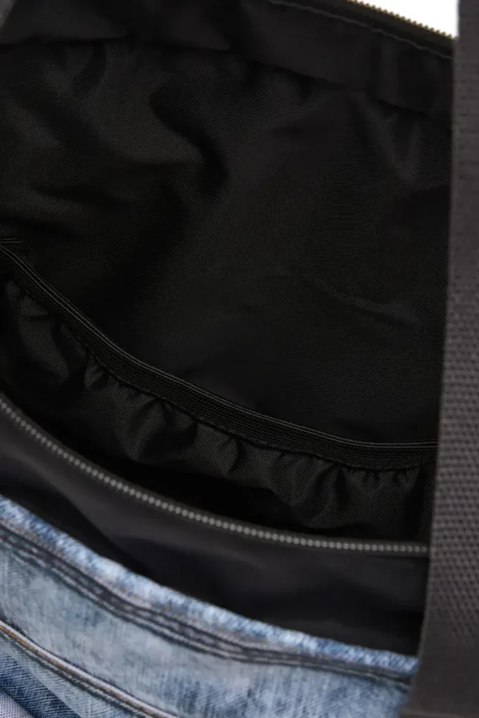 diesel tote Tote bag in trompe l’oeil denim