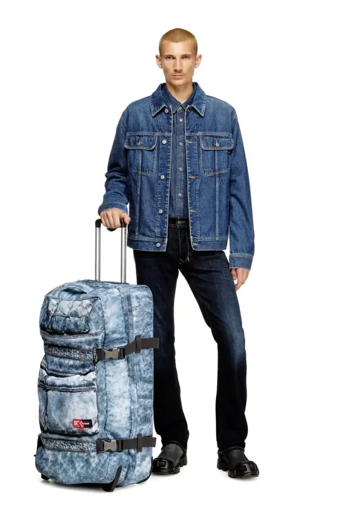 diesel transit’r l Travel trolley in trompe l’oeil denim