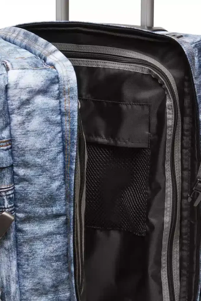 diesel transit’r s Cabin bag in trompe l’oeil denim