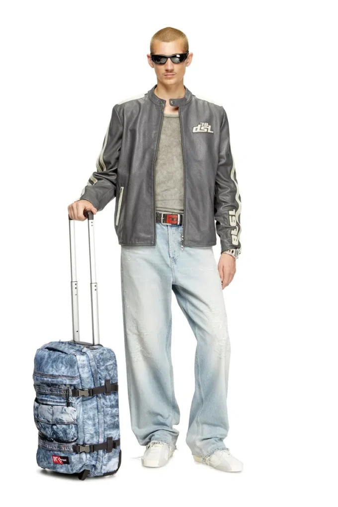 diesel transit’r s Cabin bag in trompe l’oeil denim