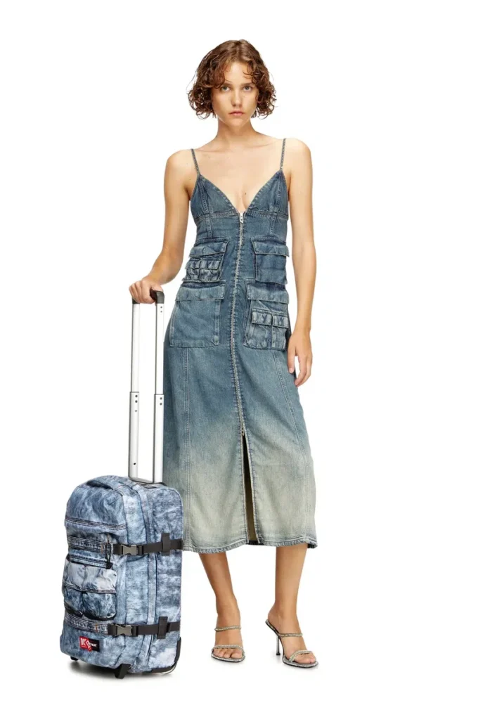 diesel transit’r s Cabin bag in trompe l’oeil denim