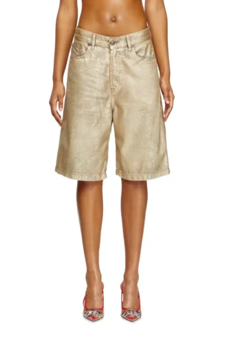 dile_luna shorts Shorts in distressed metallic denim