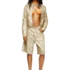 dile_luna shorts Shorts in distressed metallic denim