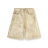 dile_luna shorts Shorts in distressed metallic denim