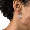 dl1361040 sterling silver jewel Sterling silver hoop earring