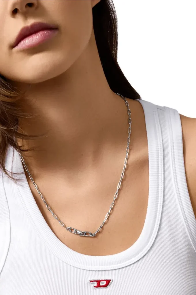 dl1364040 sterling silver jewel Sterling silver chain necklace