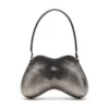 double-d shoulder Double-D-Rigid shoulder bag in brushed PU