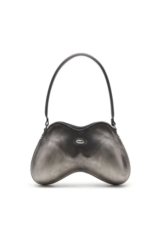 double-d shoulder Double-D-Rigid shoulder bag in brushed PU