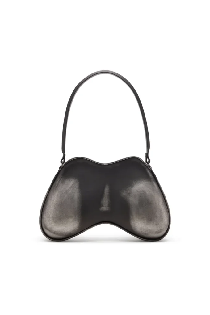 double-d shoulder Double-D-Rigid shoulder bag in brushed PU