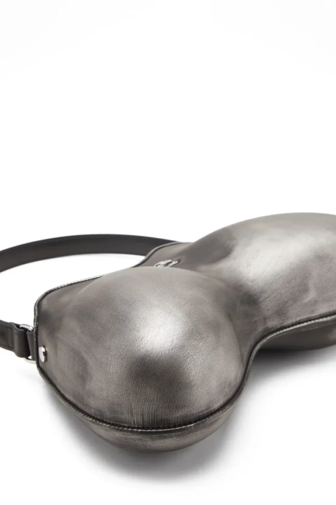 double-d shoulder Double-D-Rigid shoulder bag in brushed PU