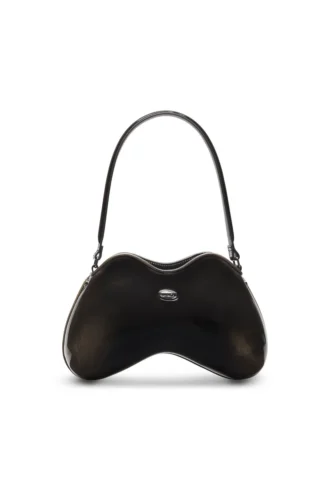 double-d shoulder Double-D-Rigid shoulder bag in dégradé glossy PU