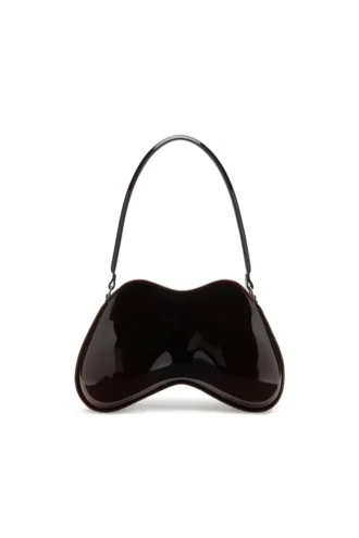 double-d shoulder Double-D-Rigid shoulder bag in dégradé glossy PU