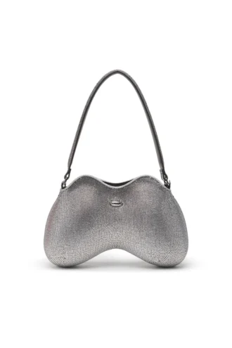 double-d shoulder Double-D-Shoulder bag with all-over crystals
