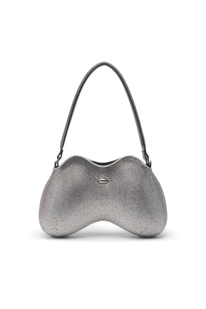 double-d shoulder Double-D-Shoulder bag with all-over crystals