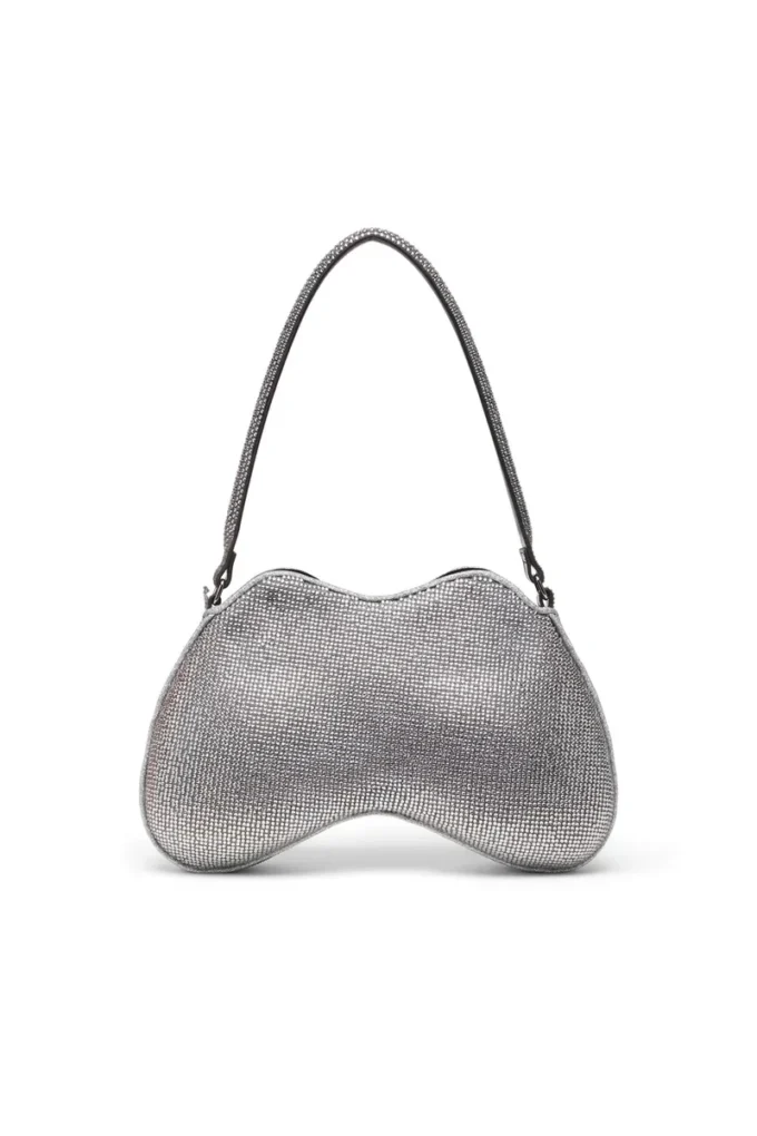 double-d shoulder Double-D-Shoulder bag with all-over crystals