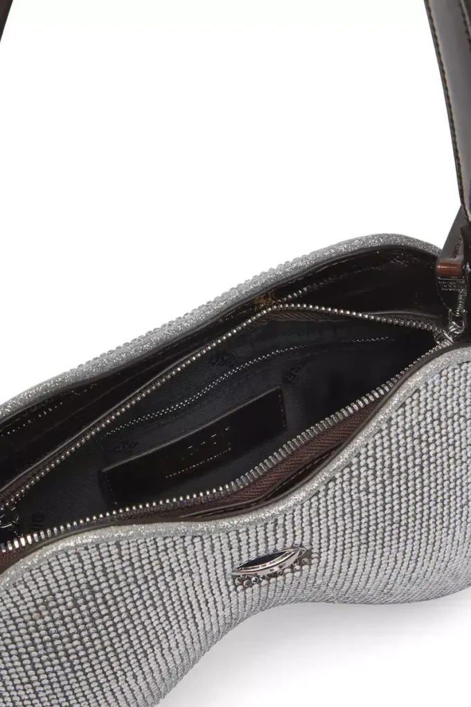 double-d shoulder Double-D-Shoulder bag with all-over crystals