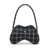 double-d shoulder Double-D-Shoulder bag with houndstooth motif