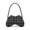 double-d shoulder Double-D-Shoulder bag with houndstooth motif