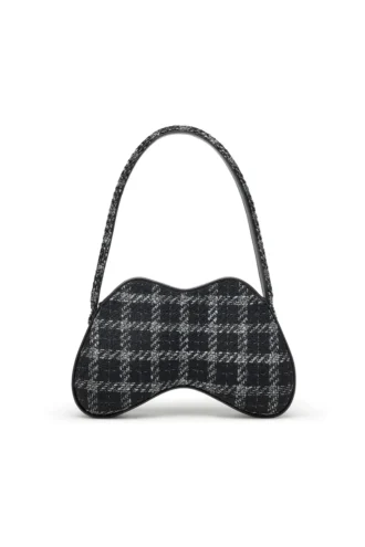 double-d shoulder Double-D-Shoulder bag with houndstooth motif