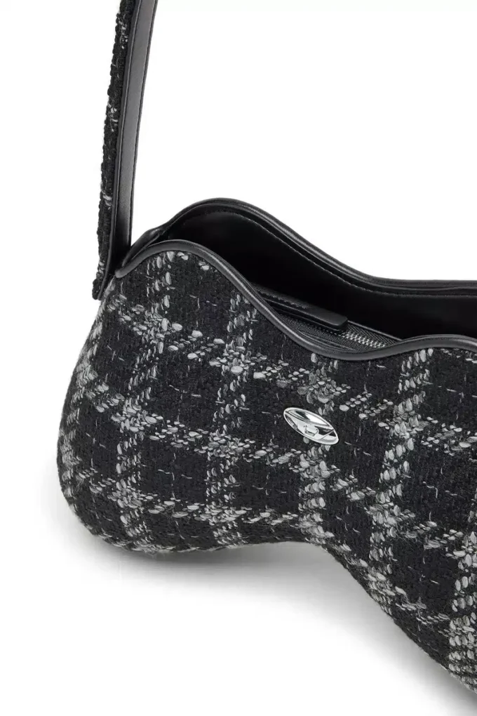double-d shoulder Double-D-Shoulder bag with houndstooth motif
