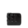 dsl 3d- bi fold coin zip xs Leather zip wallet with embossed logo