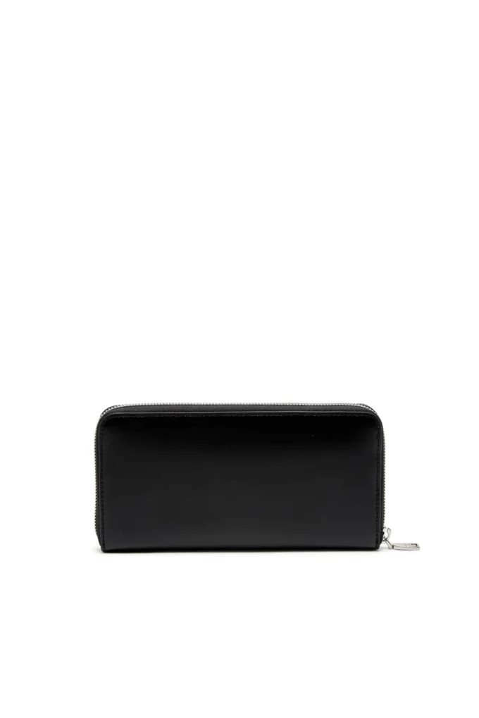 dsl 3d -continental zip l Long zip wallet in logo-embossed leather