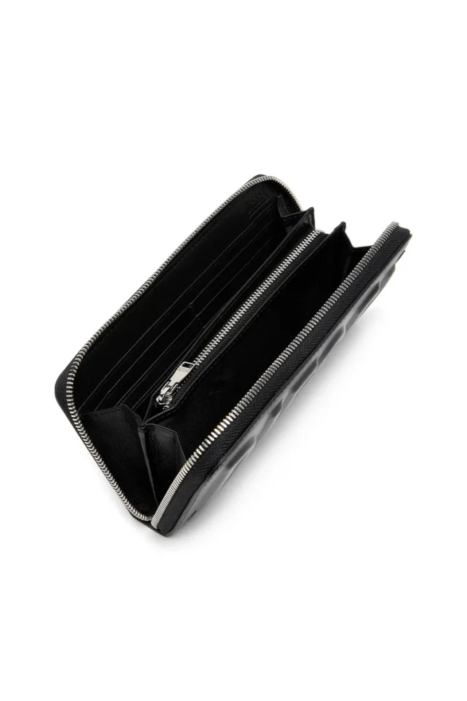 dsl 3d -continental zip l Long zip wallet in logo-embossed leather
