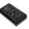 dsl 3d -continental zip l Long zip wallet in logo-embossed leather