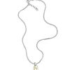 dx1421 Two-Tone Stainless Steel Pendant Necklace
