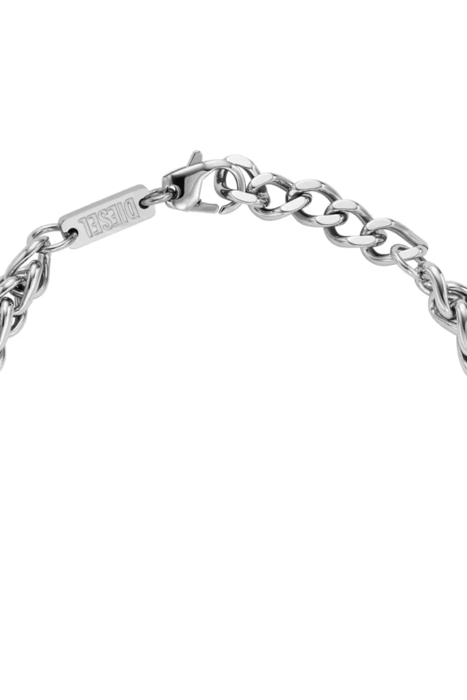dx1445 Red enamel and stainless steel chain bracelet