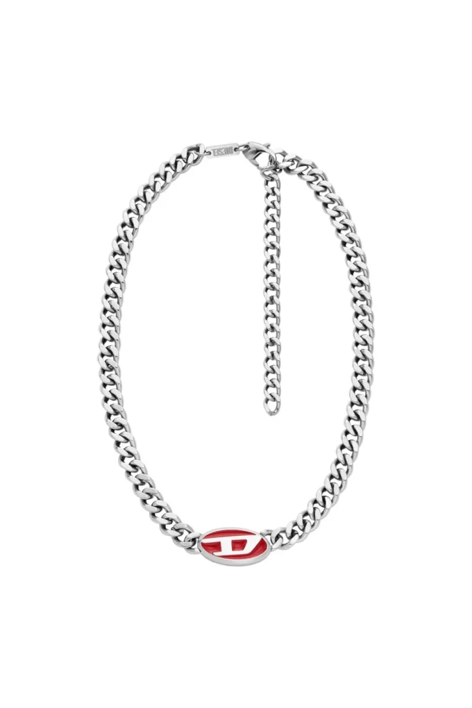 dx1446 Red enamel chain necklace