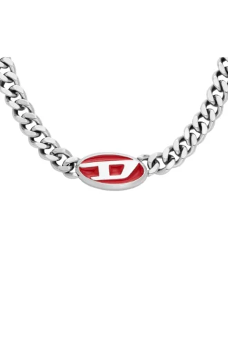 dx1446 Red enamel chain necklace