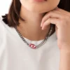 dx1446 Red enamel chain necklace