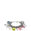 dx1524 jewel Black stainless steel charm chain bracelet