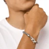 dx1540040 Stainless Steel Woven Chain Bracelet