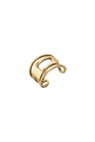 dx1569710 jewel Gold-Tone Stainless Steel Band Ring