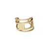 dx1569710 jewel Gold-Tone Stainless Steel Band Ring