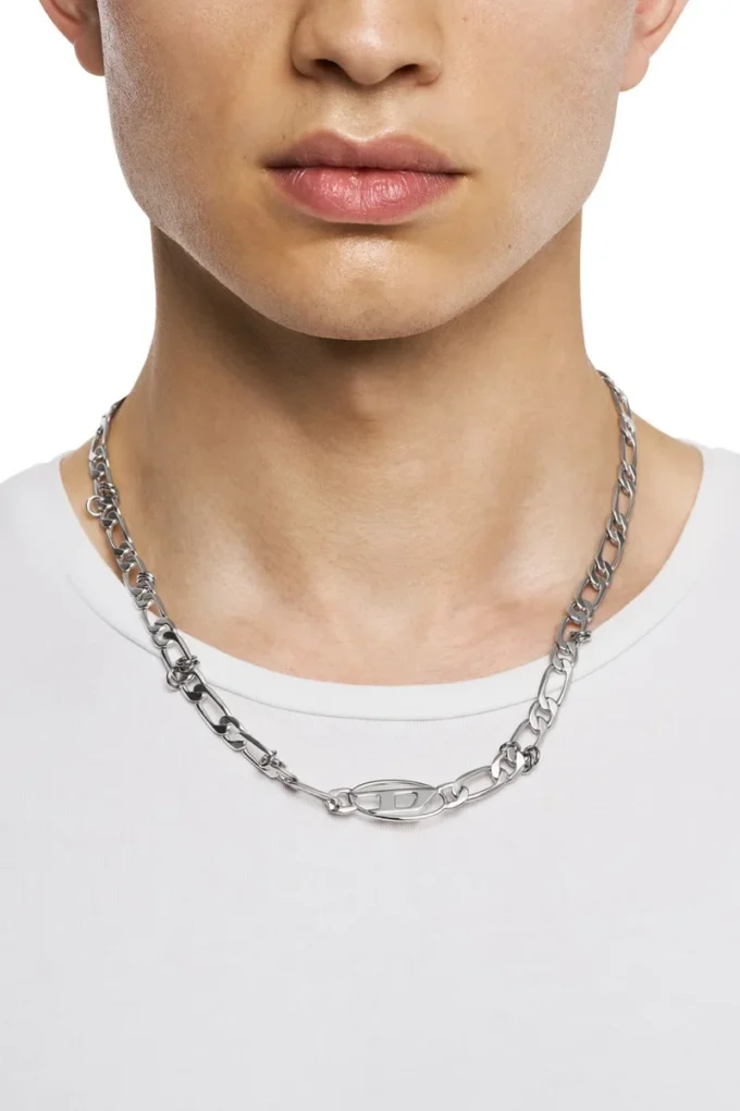dx1600040 Stainless Steel and Brass Chain Necklace