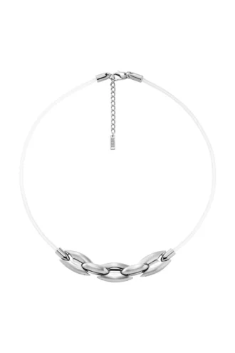 dx1615040 Stainless Steel and Silicone Metamorph Chain Necklace