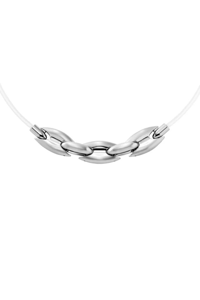dx1615040 Stainless Steel and Silicone Metamorph Chain Necklace